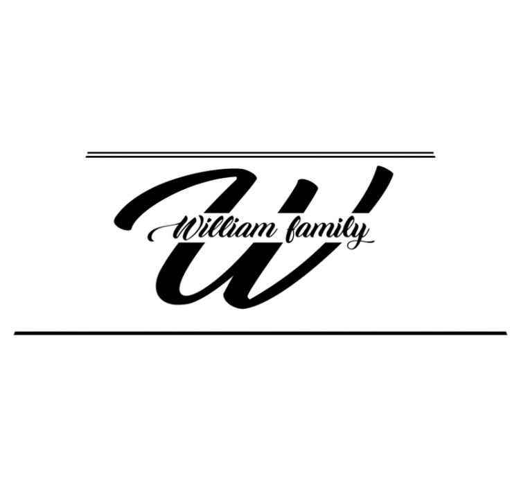 Tapete vinílico hall de entrada inicial e nome da família - TenStickers