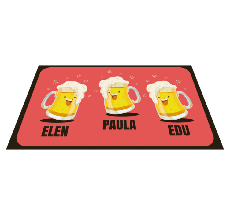 Cervejas tapete de vinil personalizado - TenStickers