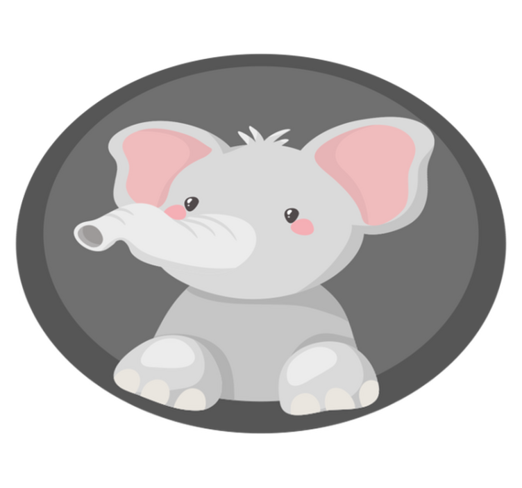 Tapete vinílico criança tromba de elefante bebê - TenStickers