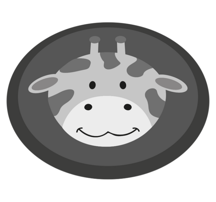 Tapete vinílico para bebés girafa bebê cinza - TenStickers