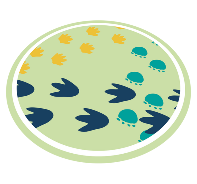 Pegadas de dinossauros tapete de brincar para bebês - TenStickers