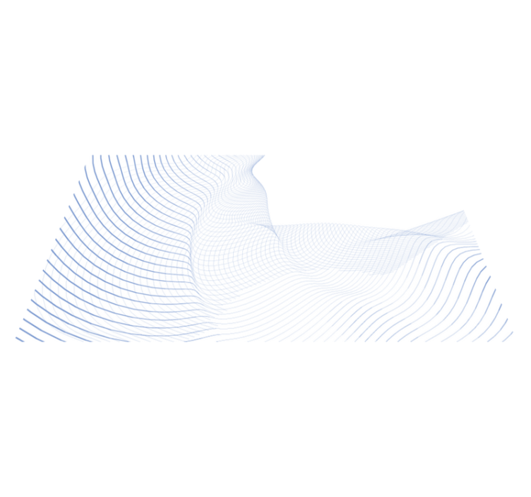 Tapete moderno de linhas onduladas azuis elegantes - TenStickers