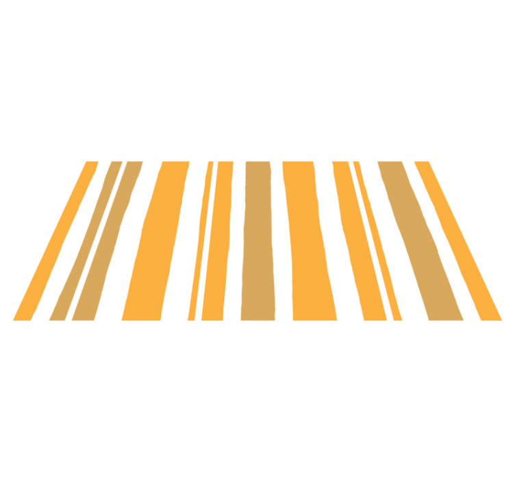 Tapete de vinil com riscas laranja e branco - TenStickers