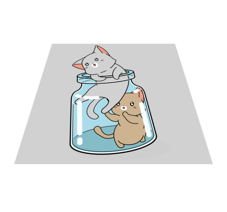 Tapete de quarto de dois gatos brincando - TenStickers