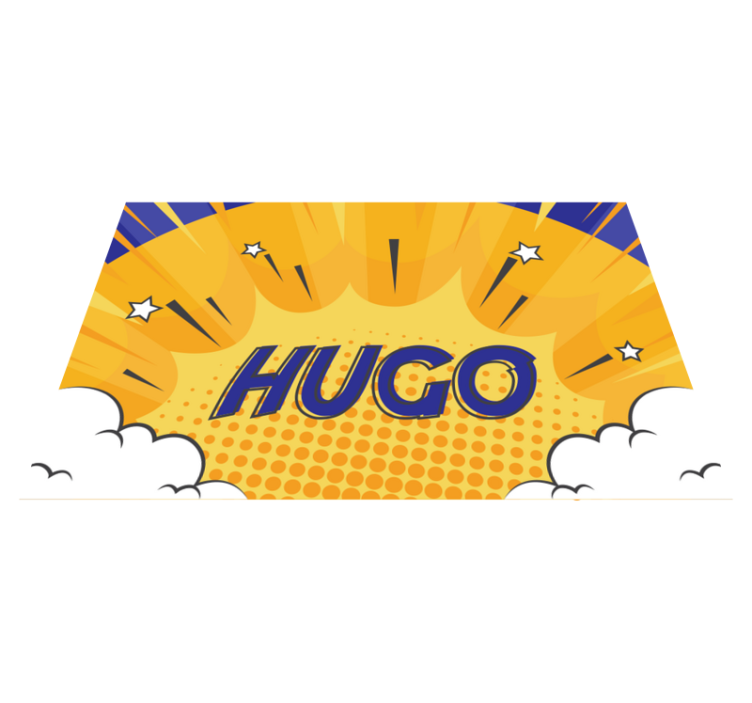 Tapete vinílico com nome sol heróico personalizado - TenStickers