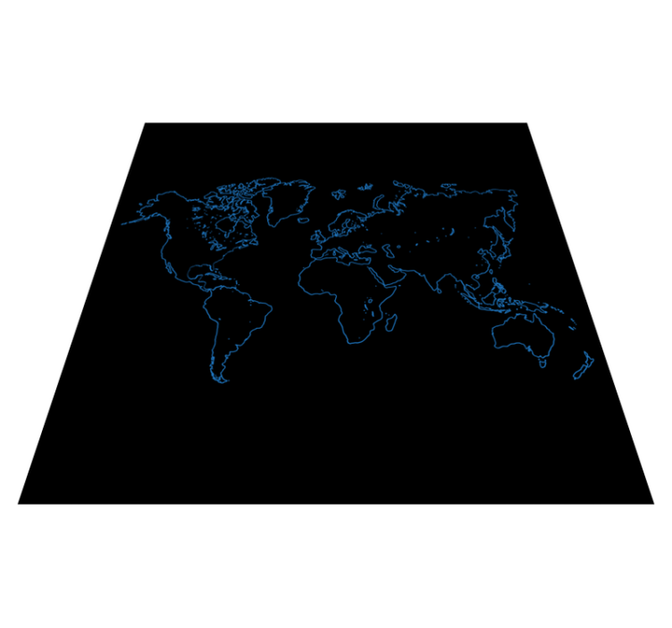Tapete vinílico de mapa mundial contorno do mapa mundial - TenStickers