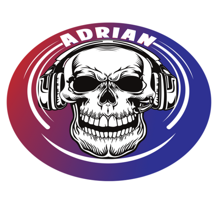 Tapete de quarto de máscara de crânio de videogame - TenStickers