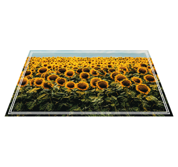 Tapete floral longo campo de girassol - TenStickers