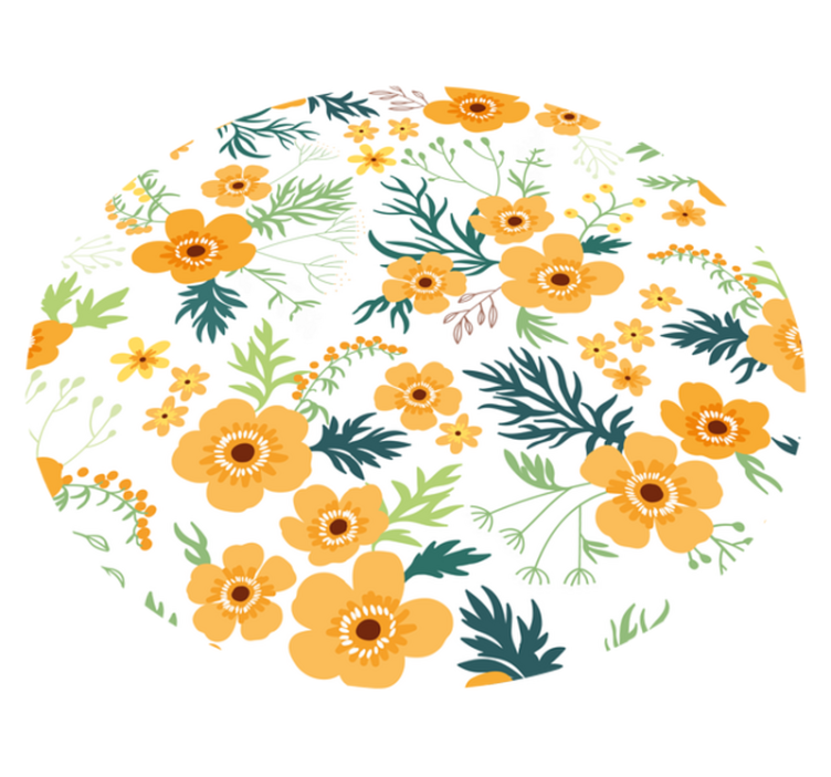Tapete vinílico flores e plantas padrão de buquê floral - TenStickers
