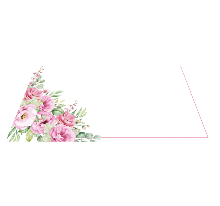 Tapete floral elegante com rosas cor de rosa - TenStickers