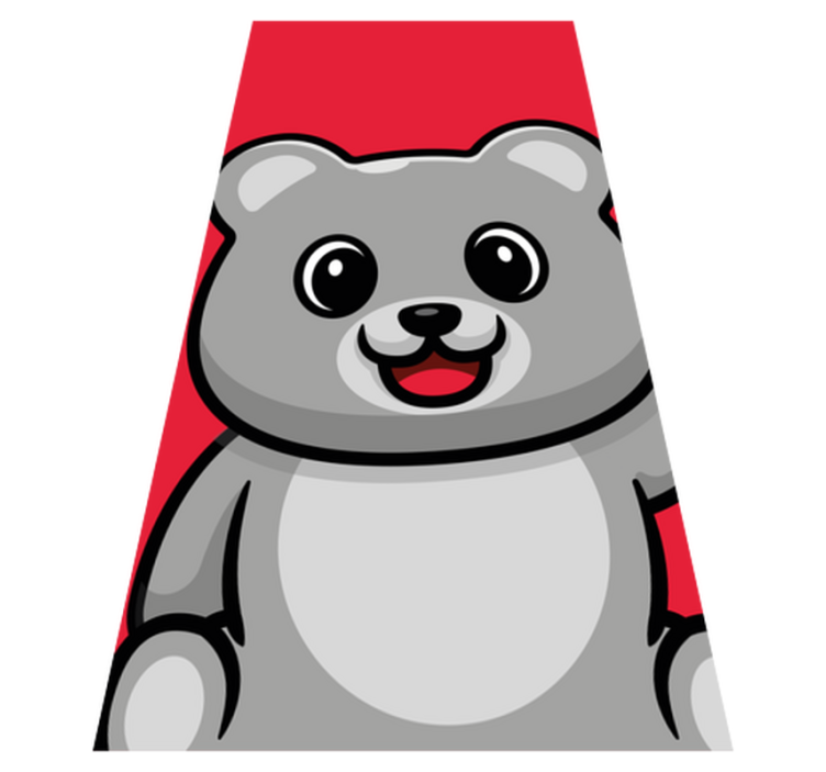 Tapete vinílico criança cara de urso alegre - TenStickers