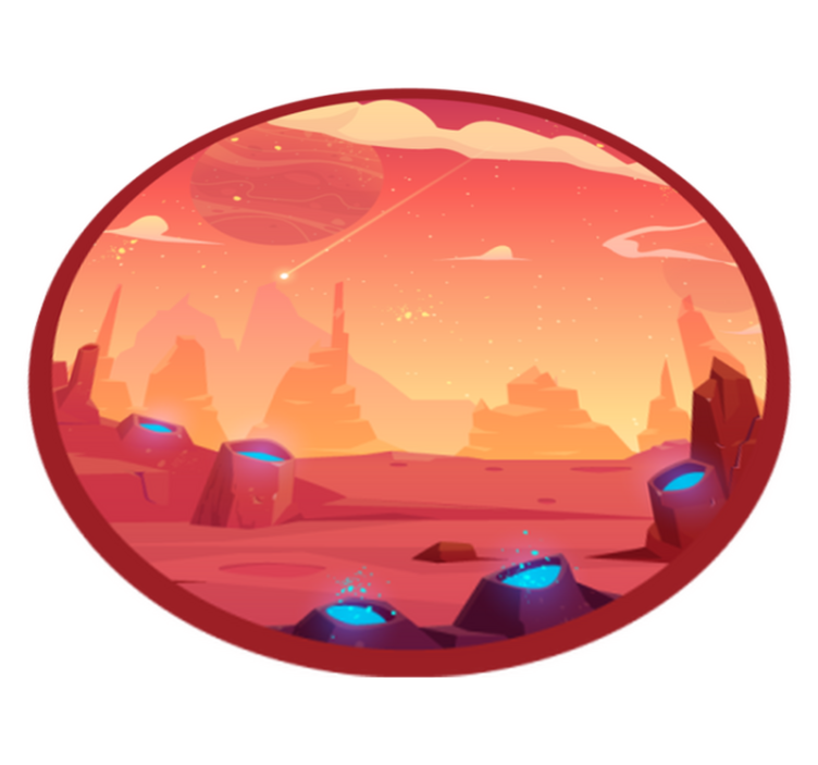 Tapete vinílico estrelas cena de deserto cósmico - TenStickers