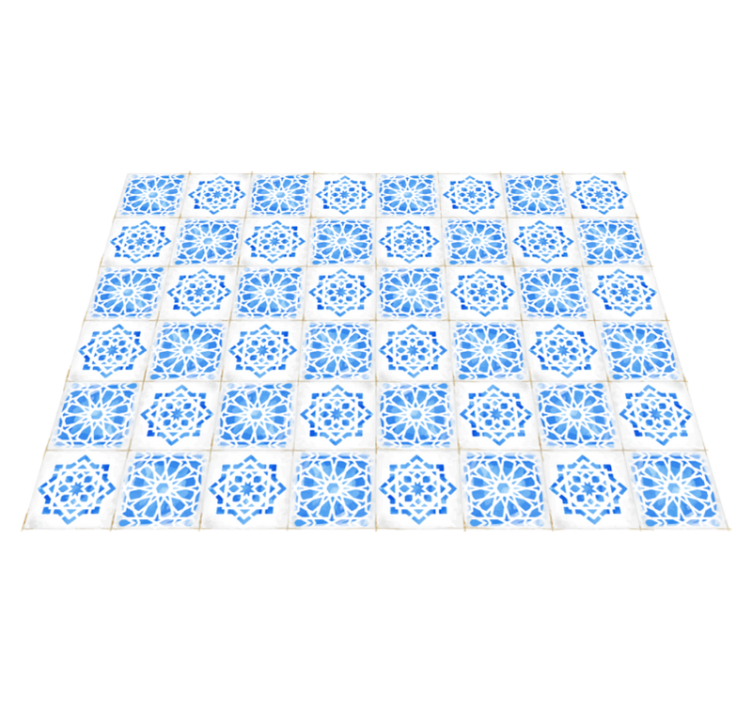Piso de casa de banhoem mosaico elegante azul - TenStickers