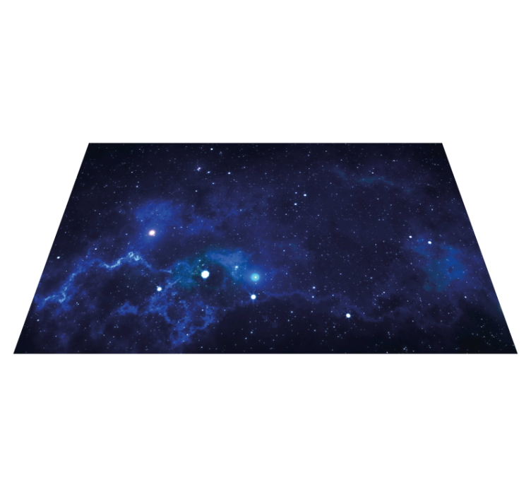 Estrelas brilhantes com tapete azul da sala de estar - TenStickers