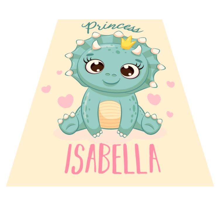 Tapete personalizado princesa dinossauro personalizável - TenStickers