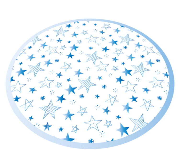 Tapete de quarto em tons de azul de estrelas - TenStickers