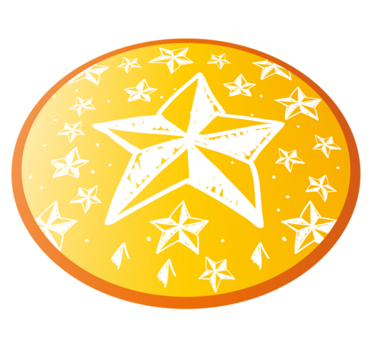 Tapete vinílico estrelas tema amarelo estrelado - TenStickers