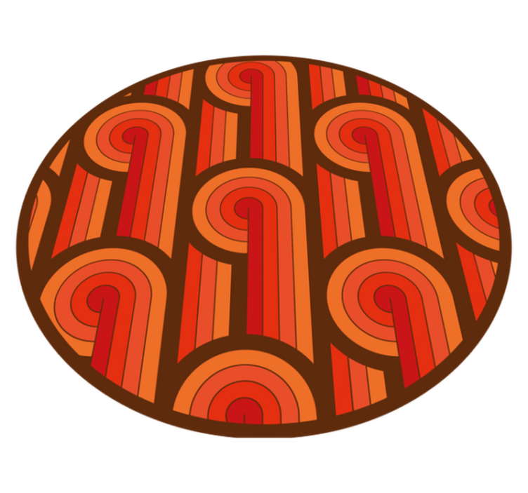 Tapete vintage com formas listradas - TenStickers