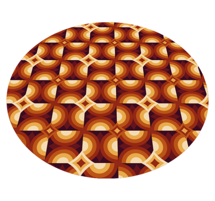 Retro geométrico circula tapete vintage - TenStickers