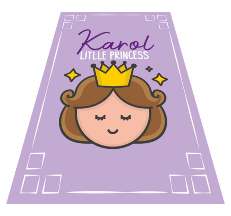Tapete vinílico com nome tema princesinha - TenStickers