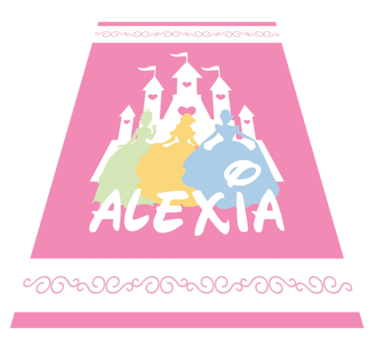 Tapete vinílico com nome castelo de conto de fadas - TenStickers