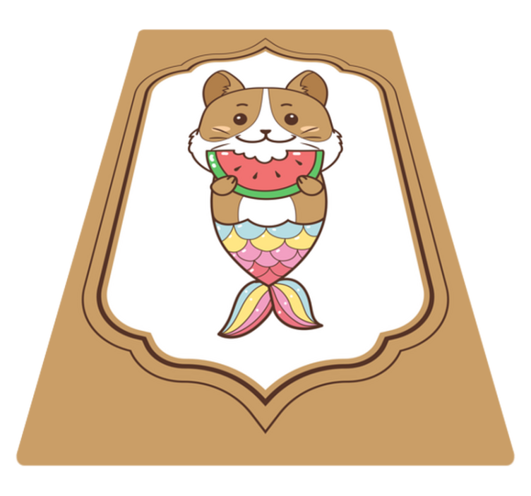 Tapete vinílico de animais personagem sereia fofa - TenStickers