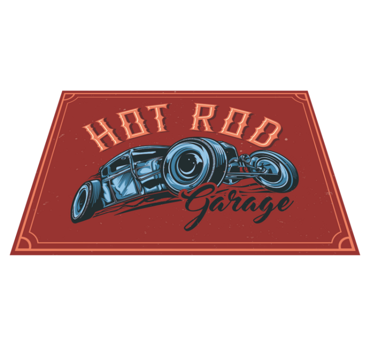 Tapete vinílico vintage tema hot rod - TenStickers