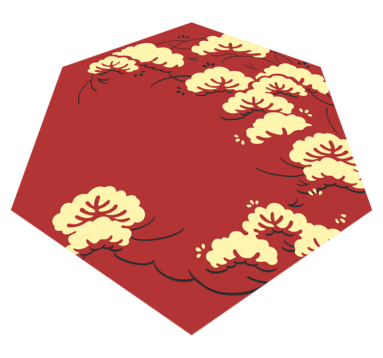 Tapete vinílico flores e plantas padrão floral em nuvem - TenStickers