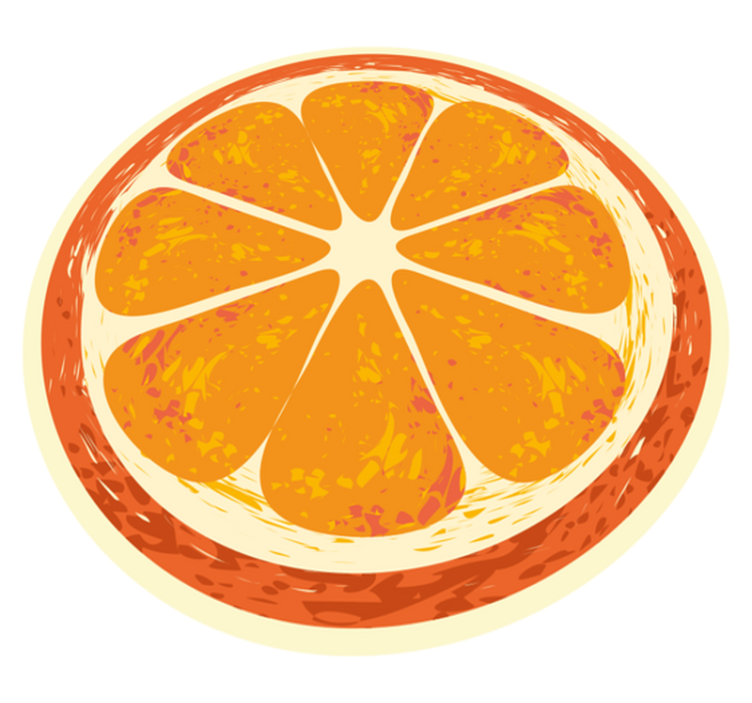 Tapete vinílico cozinha padrão de fatia de laranja - TenStickers