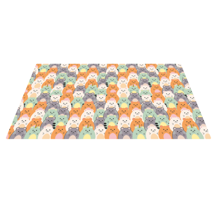 Tapete vinílico hall de entrada expressões animais adoráveis - TenStickers