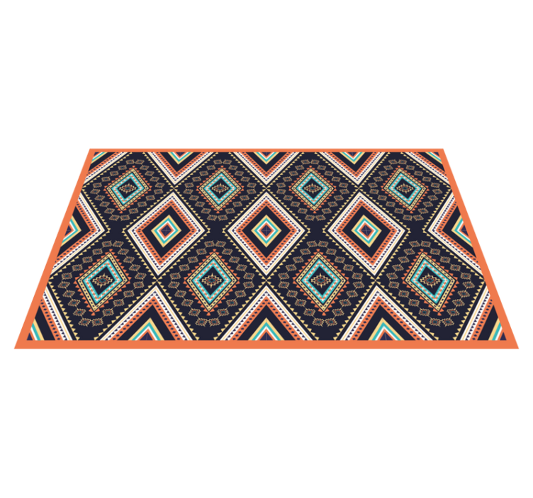 Tapete de quarto de padrão geométrico étnico oriental - TenStickers