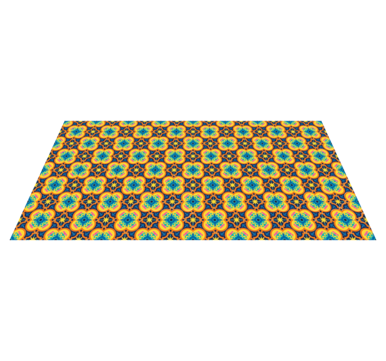 Tapete vinílico sala de estar ilustração floral animada - TenStickers