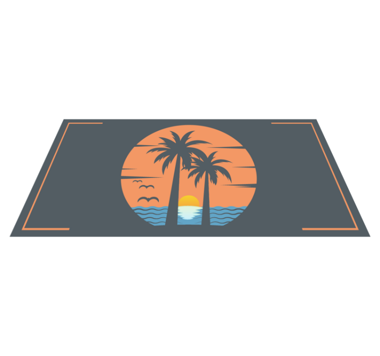 Tapete moderno de produtofofo ilha tropical - TenStickers