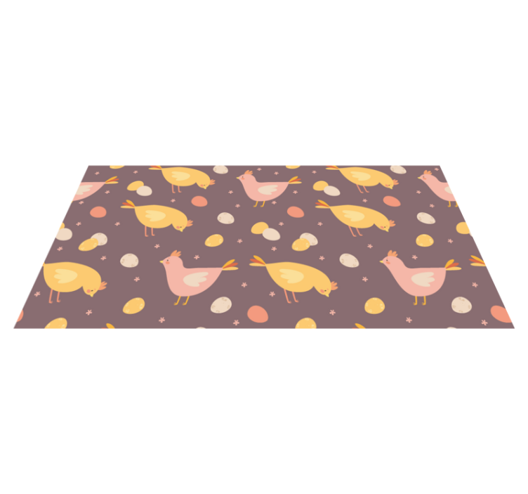 Ovos de galinha coloridos com padrão animal tapete - TenStickers