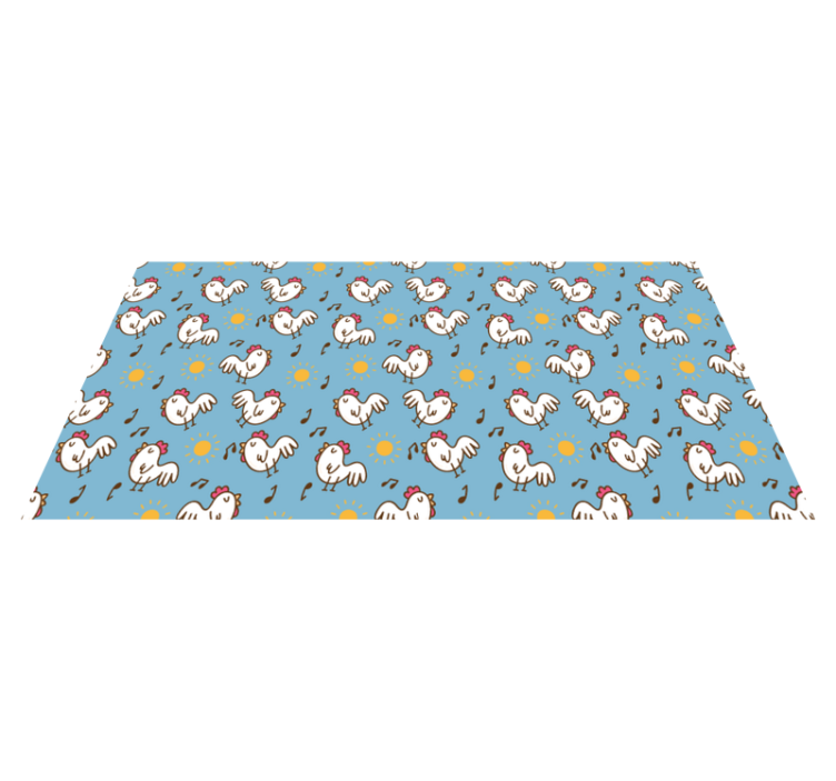 Tapete de animal sem costura de frango desenho animado - TenStickers