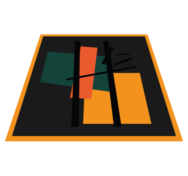 Quadrados e retângulos tapetes de arte abstrata - TenStickers