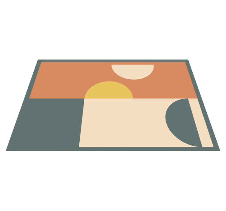 Tapete vinílico moderno círculos e retângulos - TenStickers