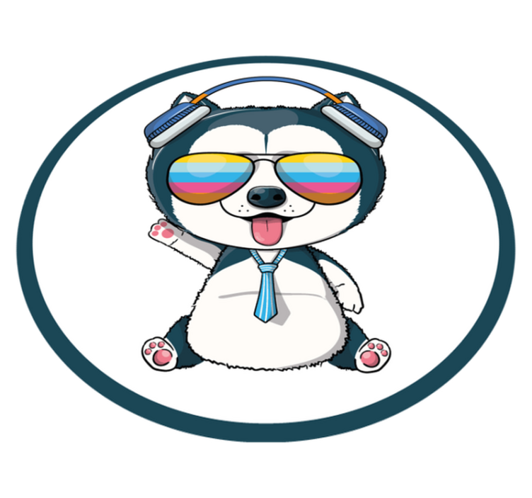 Tapete vinílico criança personagem cachorrinho legal - TenStickers