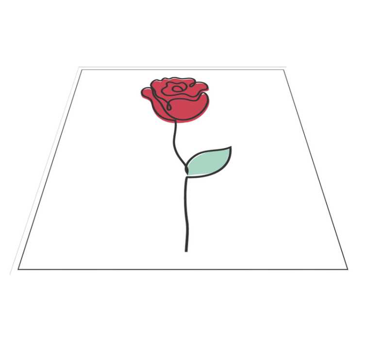 Tapete vinílico flores e plantas flor de rosa elegante - TenStickers