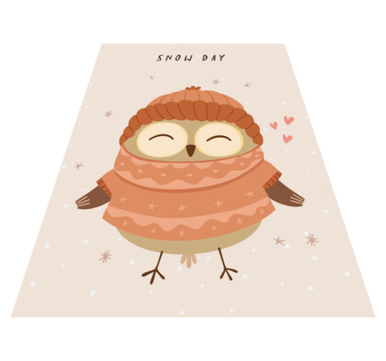 Tapete vinílico para bebés pingente de coruja da neve - TenStickers