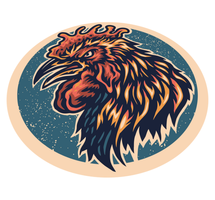 Tapete de vinil animal galo bravo - TenStickers