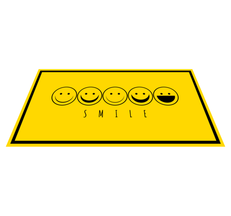 Emoticon de sorriso amarelo tapete de vinil juvenil - TenStickers