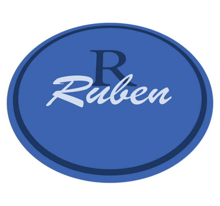 Tapete vinílico com nome círculo personalizado - TenStickers