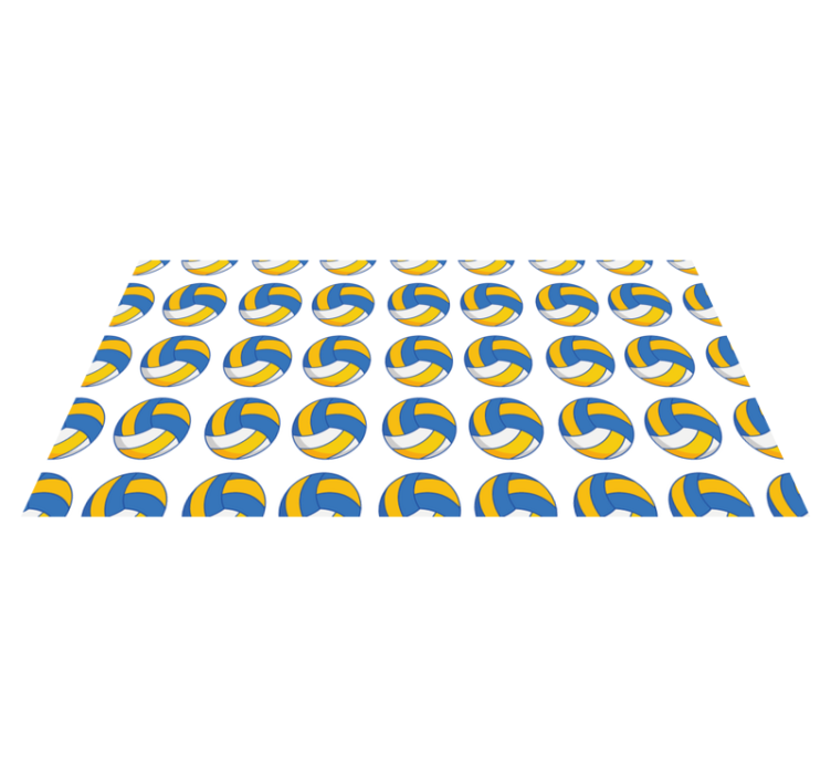Grande tapete de quarto com padrão de bolas de voleibol - TenStickers