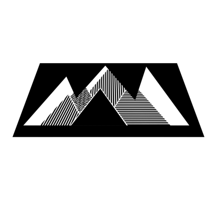 Tapete vinílico geométricas padrão em zigue-zague elegante - TenStickers