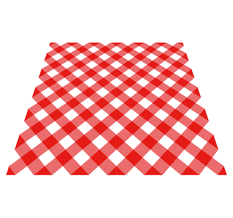 Tapete de vinil quadrado com padrão vermelho e branco - TenStickers