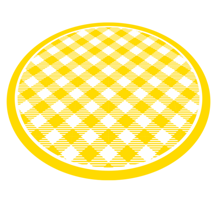 Tapete vinílico redondo emblema de diamante amarelo - TenStickers
