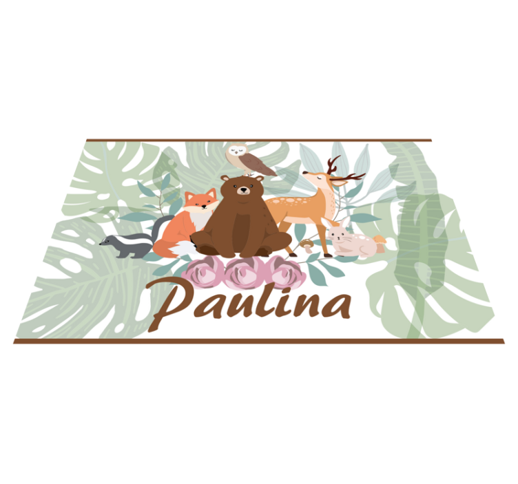 Tapete vinílico com nome selva animal - TenStickers