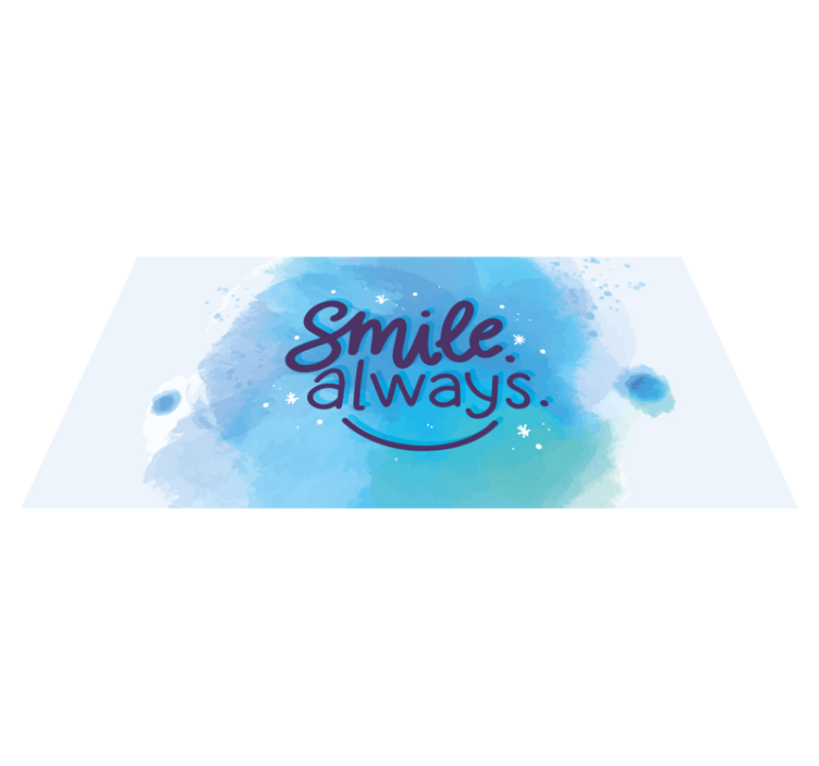 Tapete vinílico frases e textos sorria sempre - TenStickers