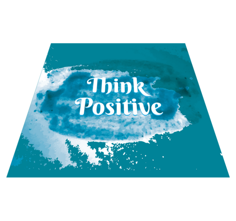 Tapete vinílico frases e textos pense positivo - TenStickers